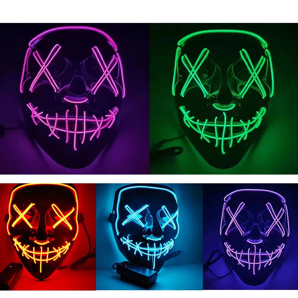 LED Leuchtende Halloween Maske